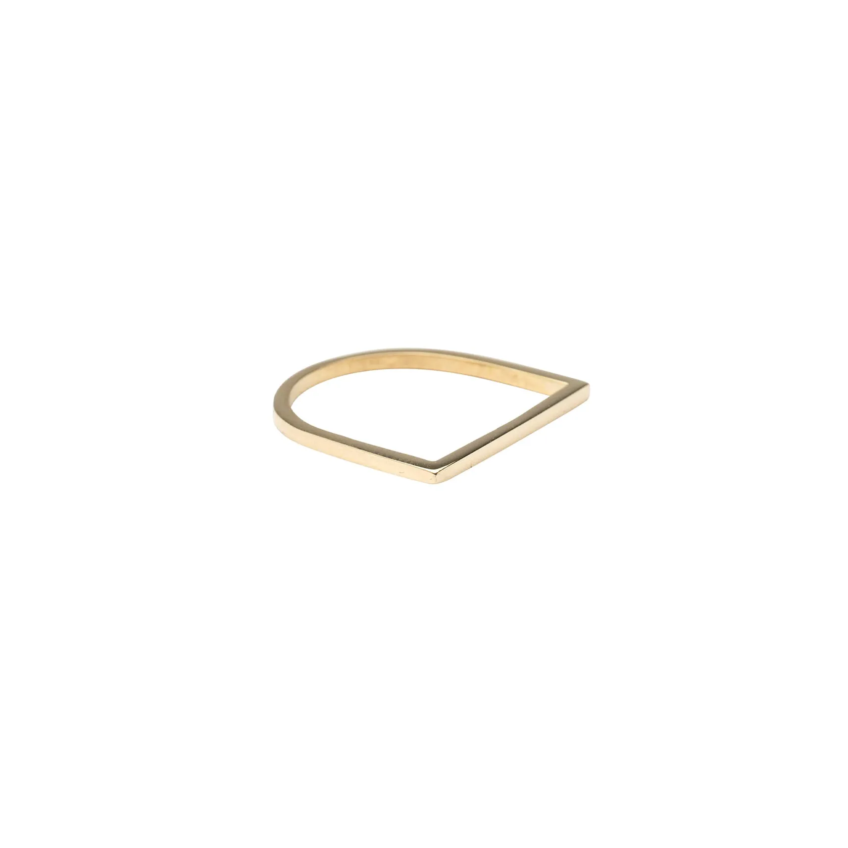 14k Gold Flat Bar Ring