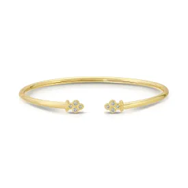 14K Gold Plated Open Bendable Bracelet