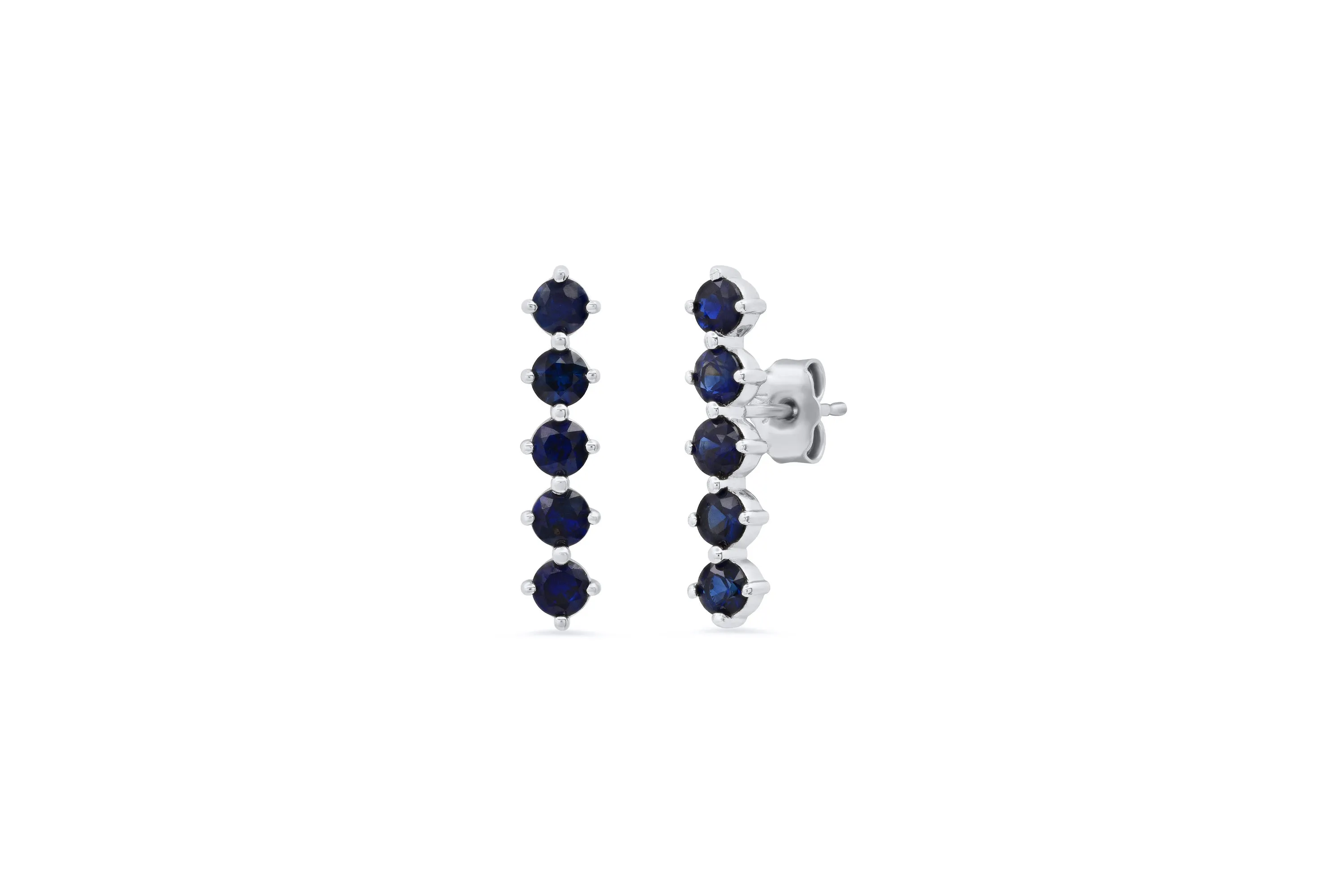 5 Sapphire Stud Earrings