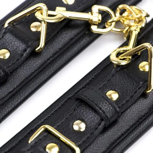 7924M      Gold Standard Thick Padded Wrist Bondage Cuffs