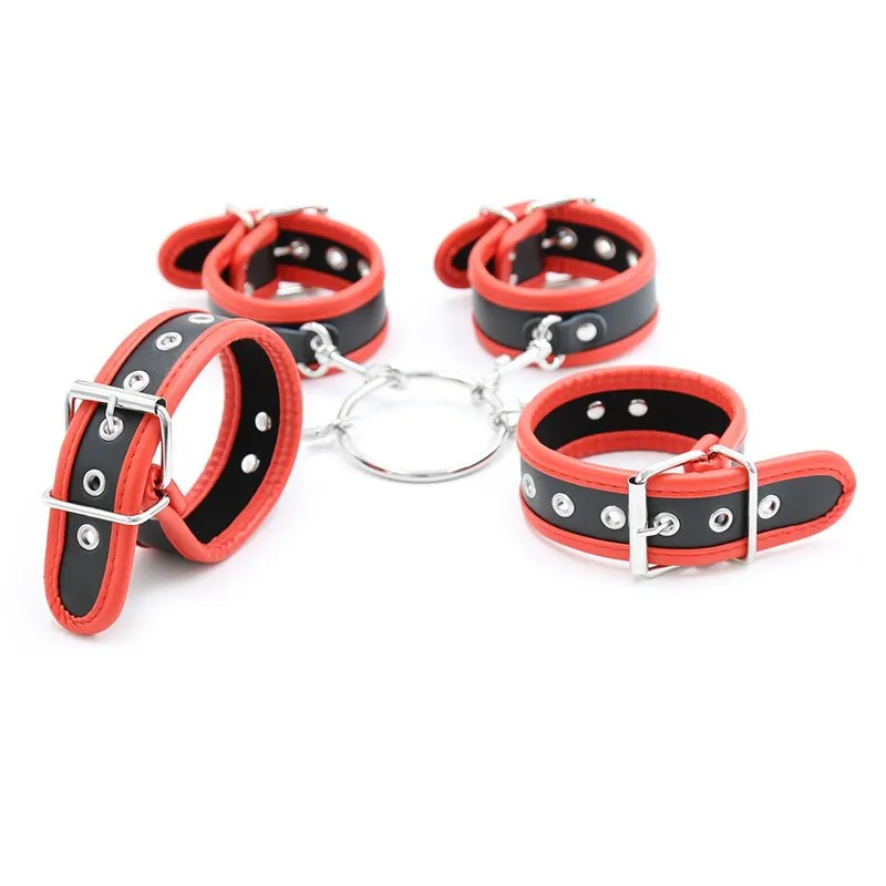 Adult Leather Handcuffs Ankle Cuffs