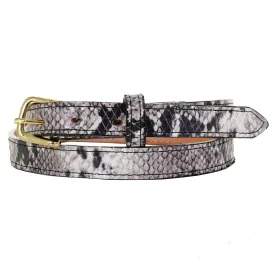 B1070 - Cobra Snake Print Leather Belt