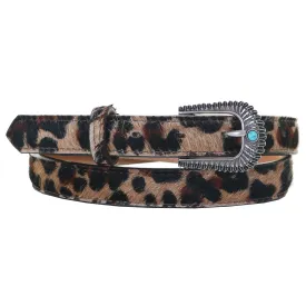 B1097 - Leopard Cowhide Leather Belt