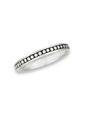 Bordered Dot Band Ring