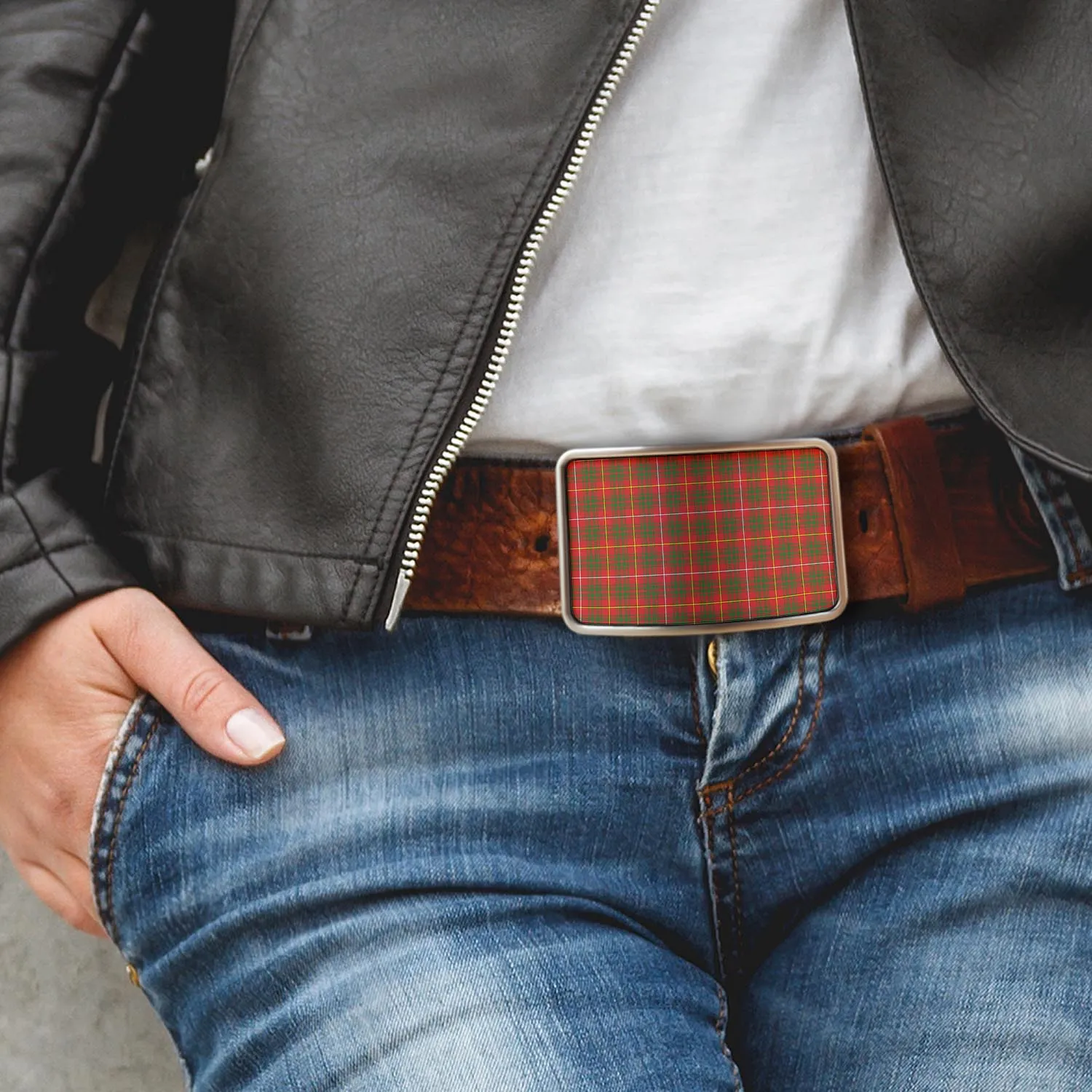 Bruce Modern Tartan Belt Buckles