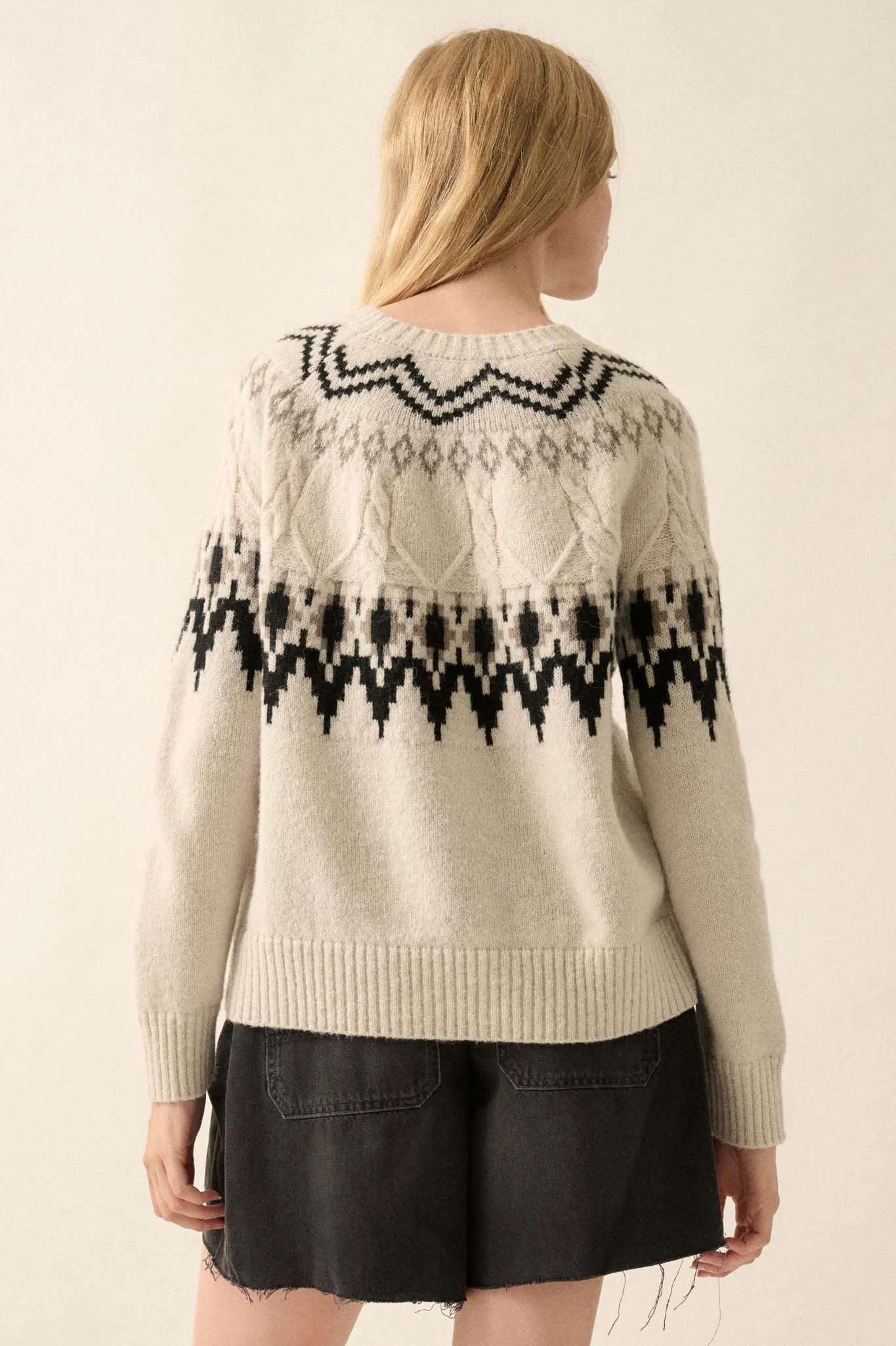 Call of the Mountains Alpine Cable Knit Sweater