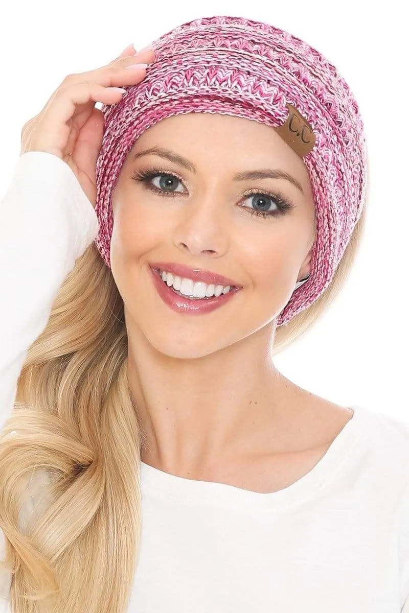 C.C HW826 - Soft Stretch Winter Warm Cable Knit Fuzzy Lined Ribbed Ear Warmer Headband