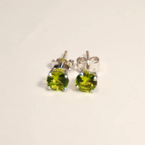 CZ Studs- 4 Claw, Birthstone Colors