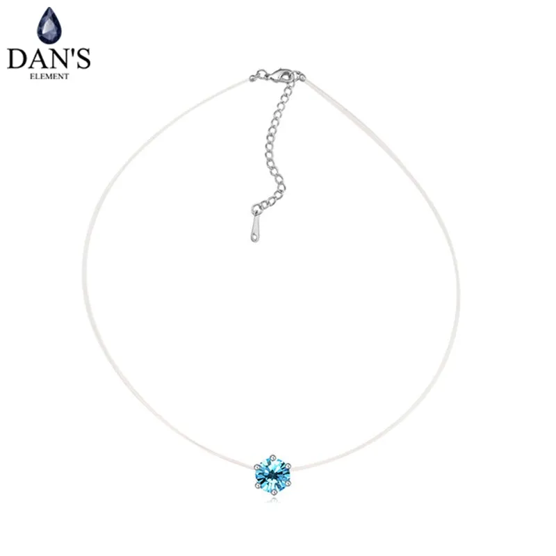 DAN'S 3 Colors Original Austrian Crystals Choker Necklace For Women Jewelry Gift Party Accessories Wholesale No Allergy