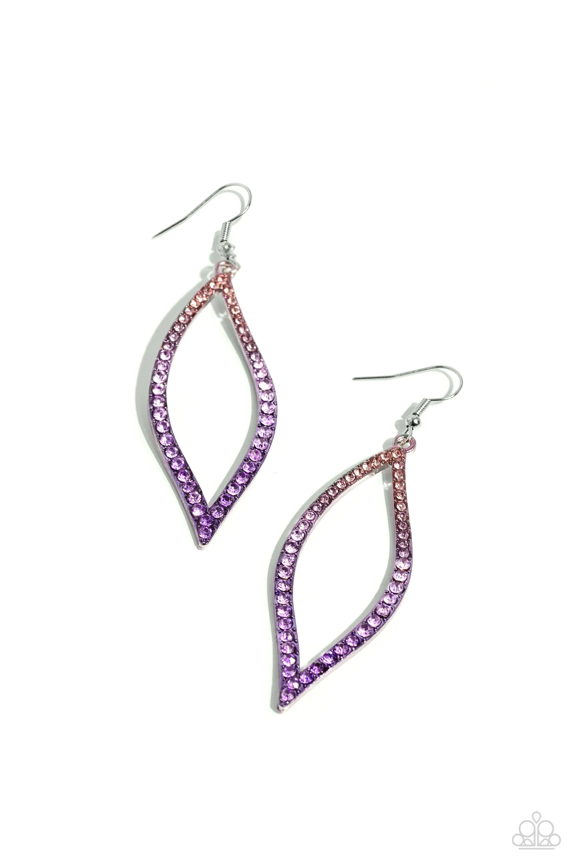 Earrings Admirable Asymmetry - Purple