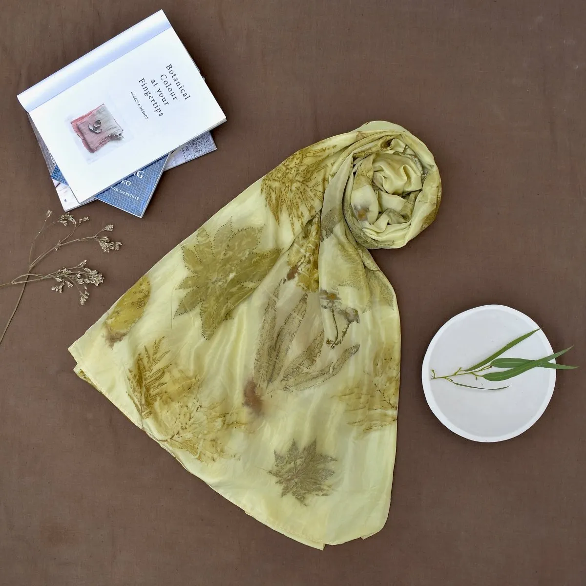 Eco-Printed Silk Scarves