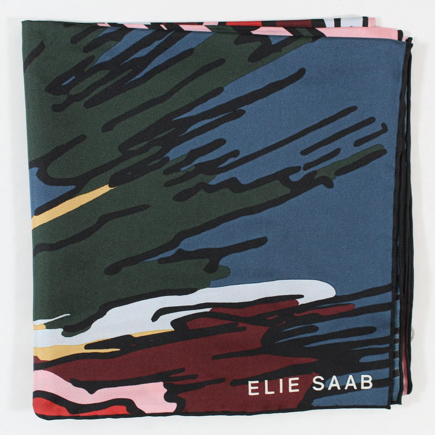 Elie Saab Scarf Colorful Original Print - Twill Silk Square Foulard