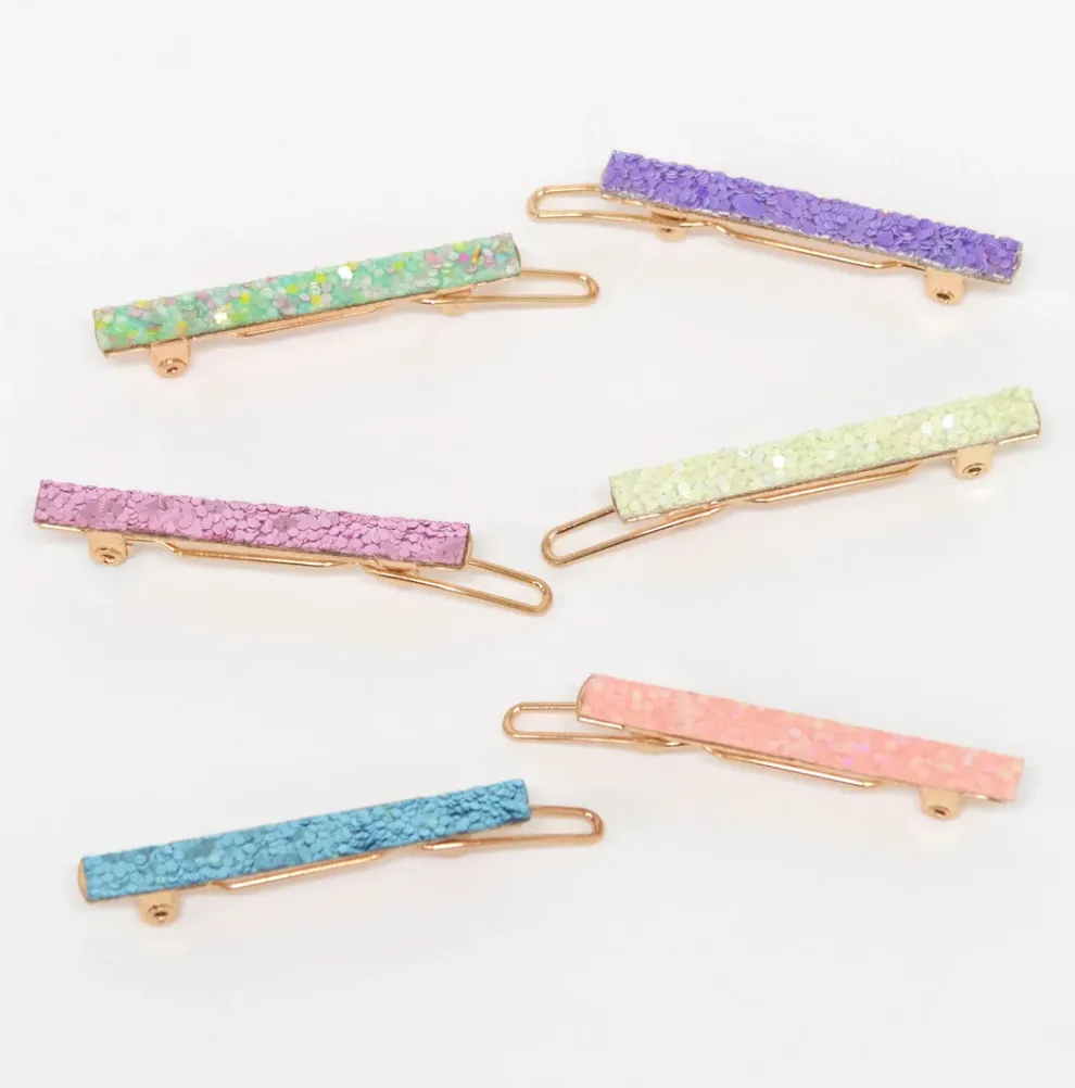 Glitter Rainbow Hairclips