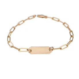 Gold Filled Rectangle ID Bracelet