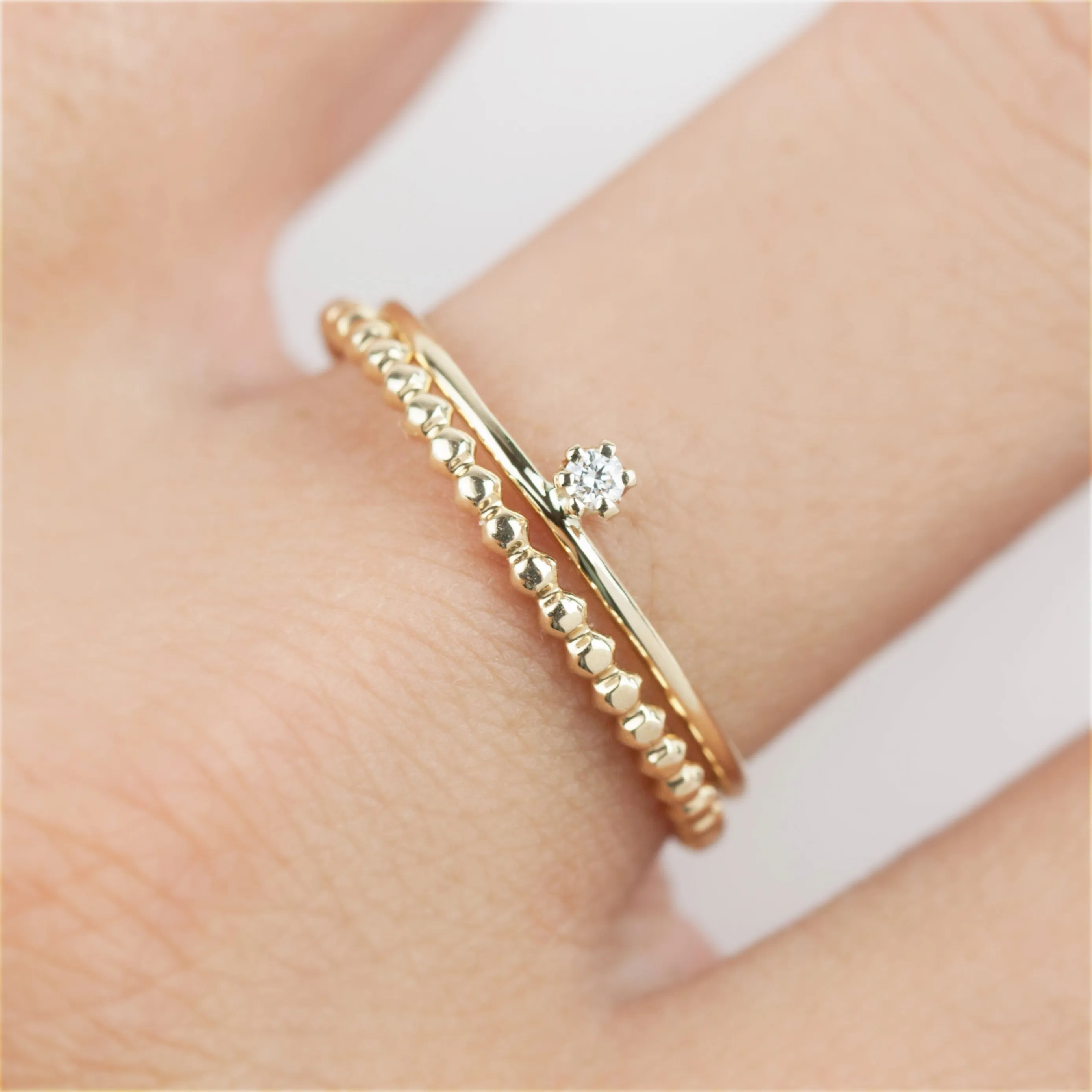 Gold Streaks Diamond Ring