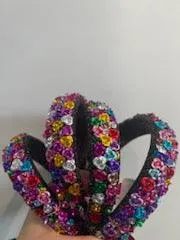 Headbands | Floral Padded - Rainbow | Bari Lynn Accessories