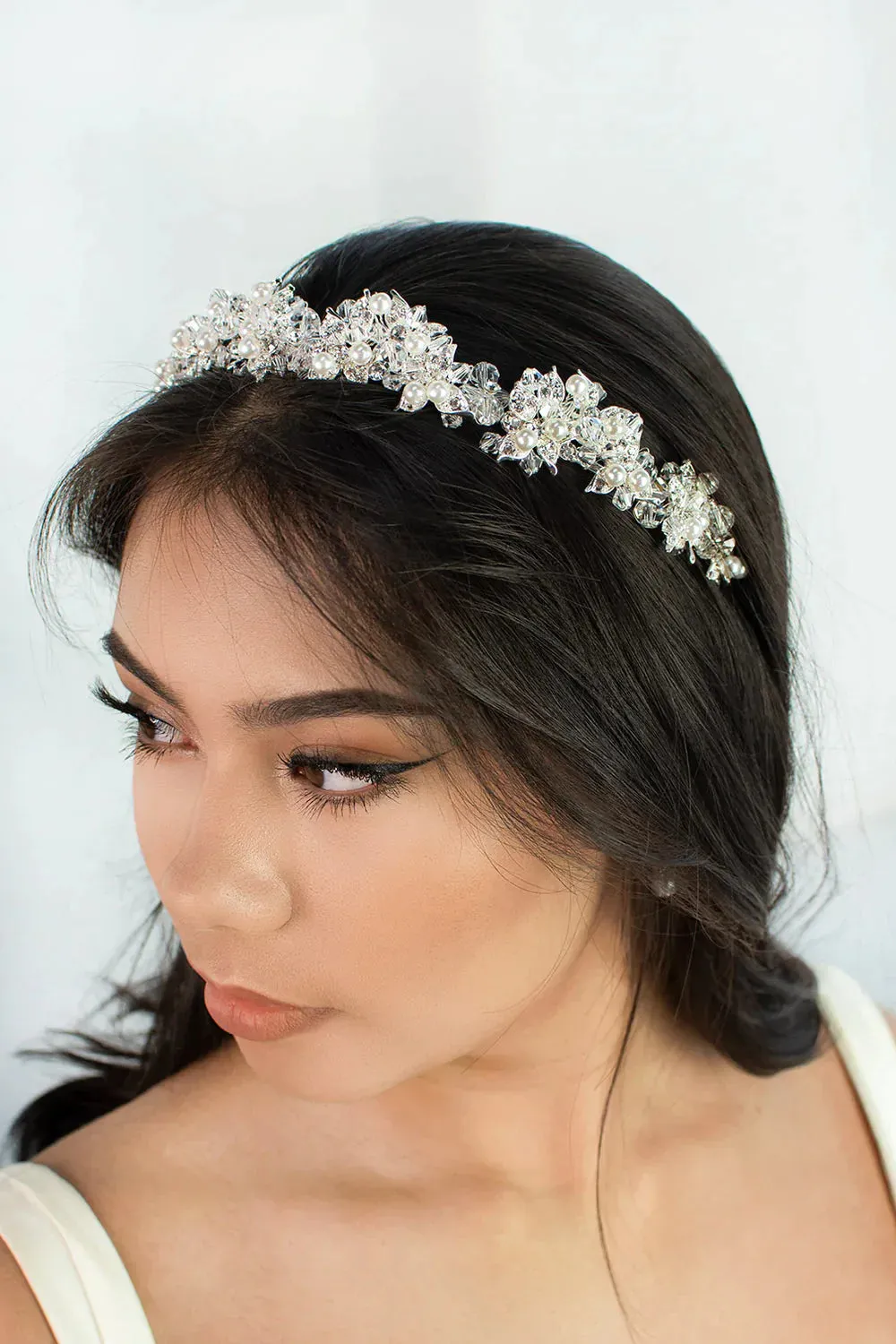 Isabelle Pearl - Modern Pearl & Crystal Bridal Crown