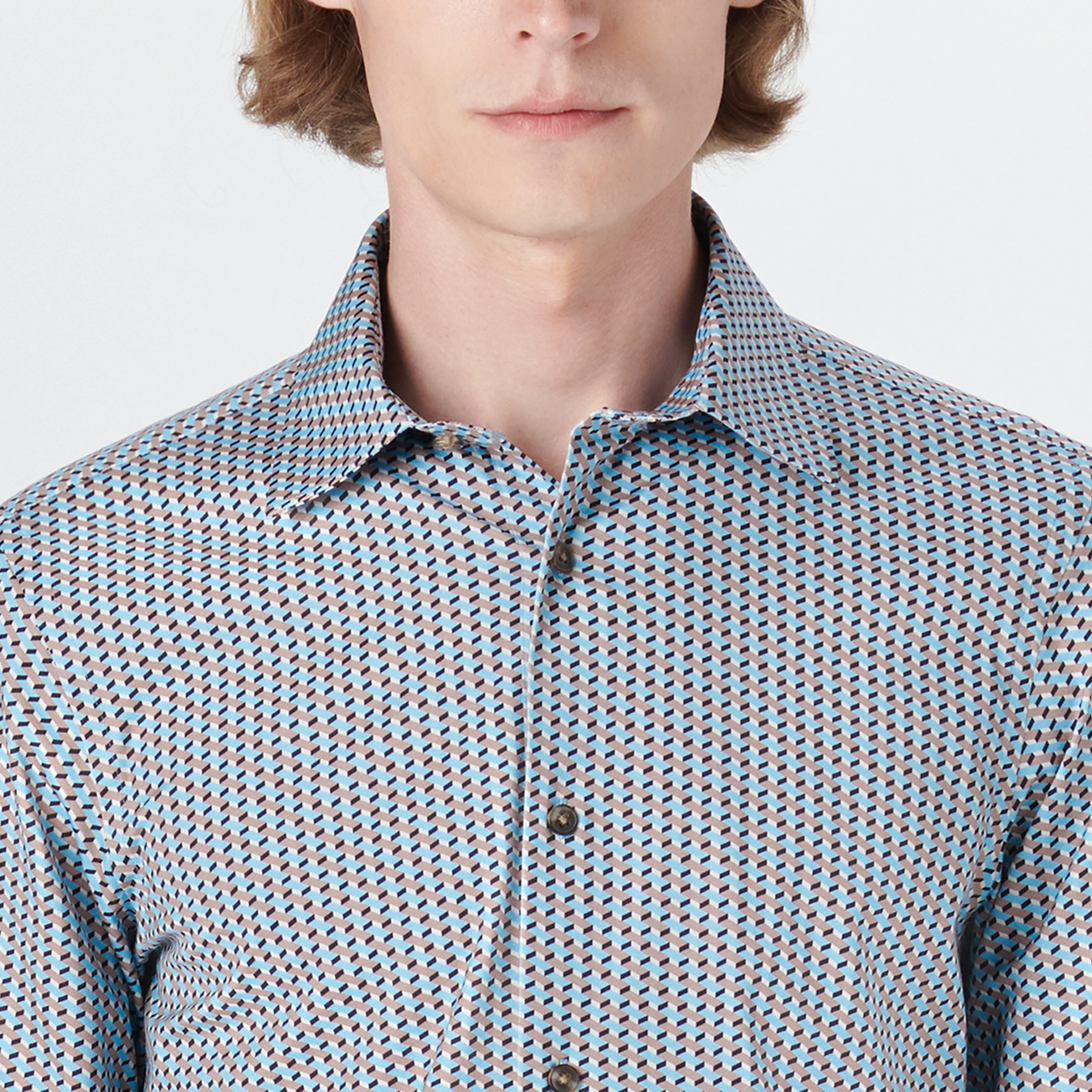 JAMES 3D Geometric Print OoohCotton Shirt