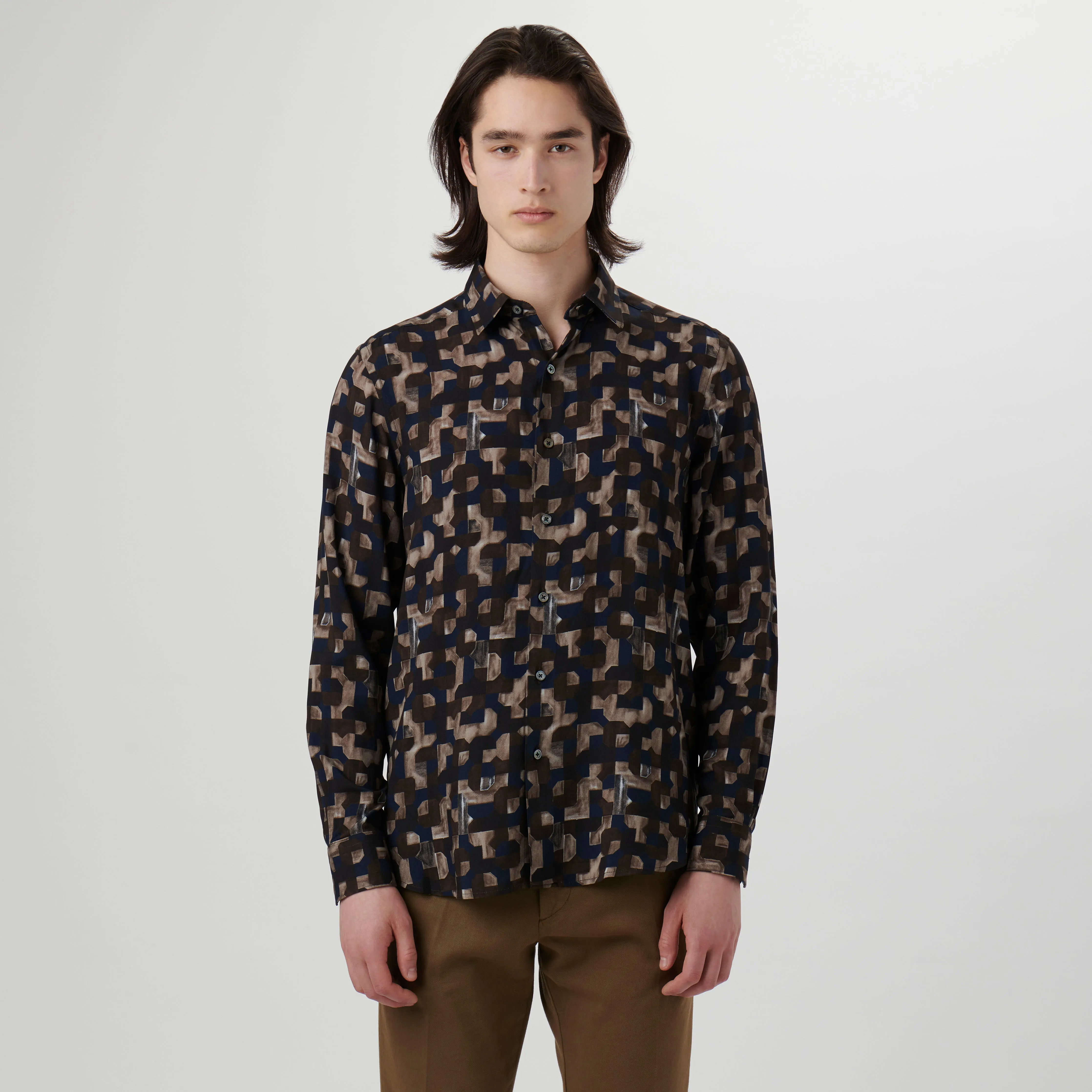 Julian EcoVero Geometric Shirt