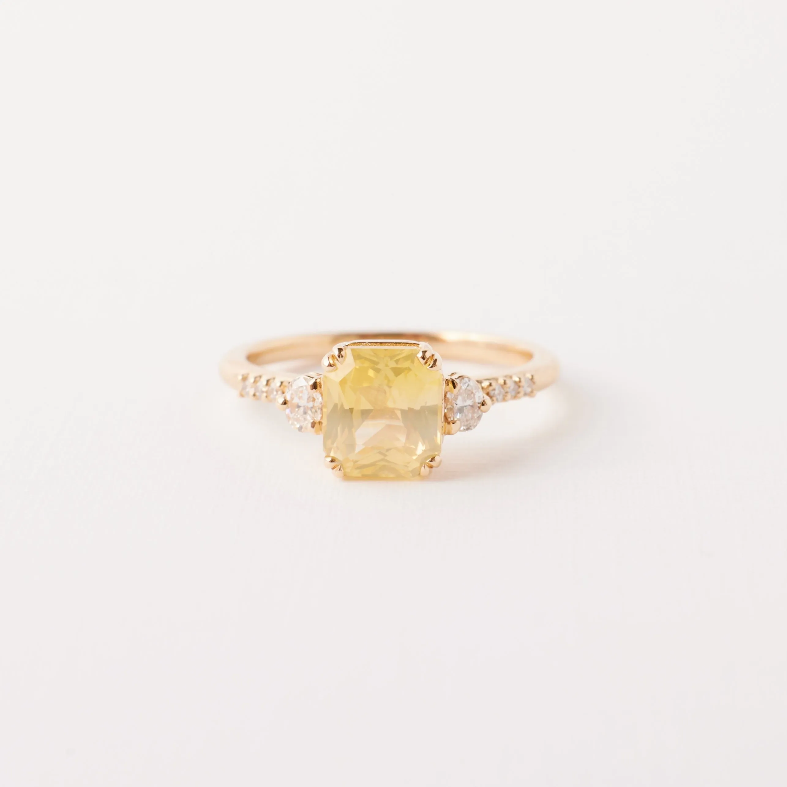 Laurel Ring - 2.04 Carat Yellow Radiant Sapphire