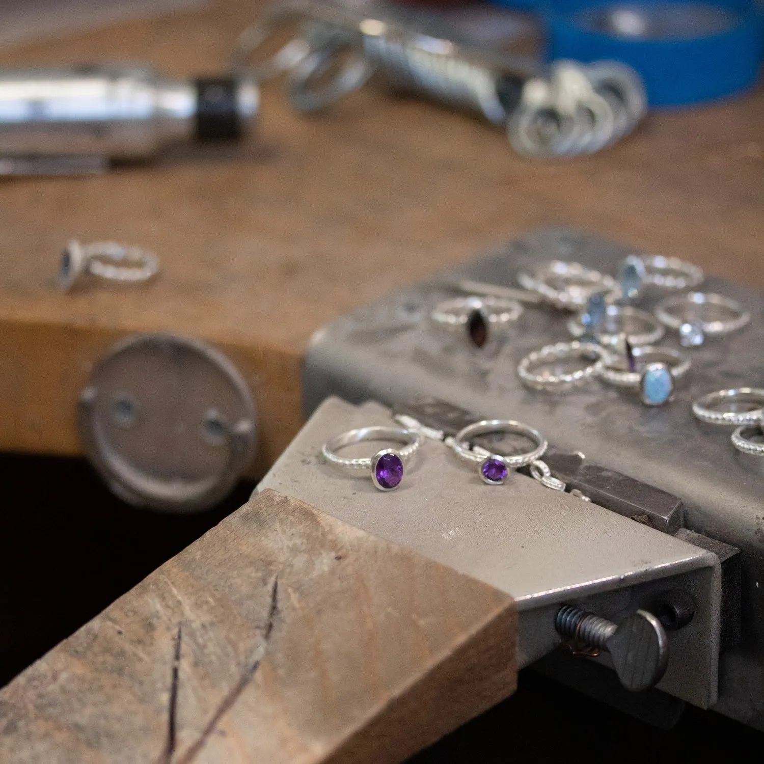 Marquise Amethyst Dewdrop Twinkle Ring