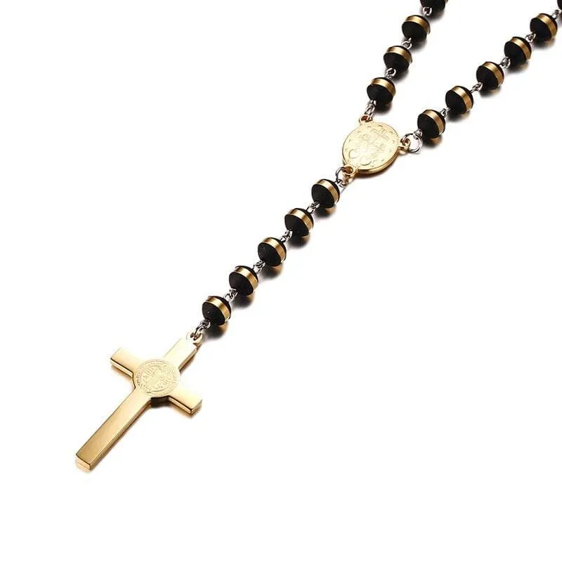 Men's Christian Necklace <br> St Benedict Cross