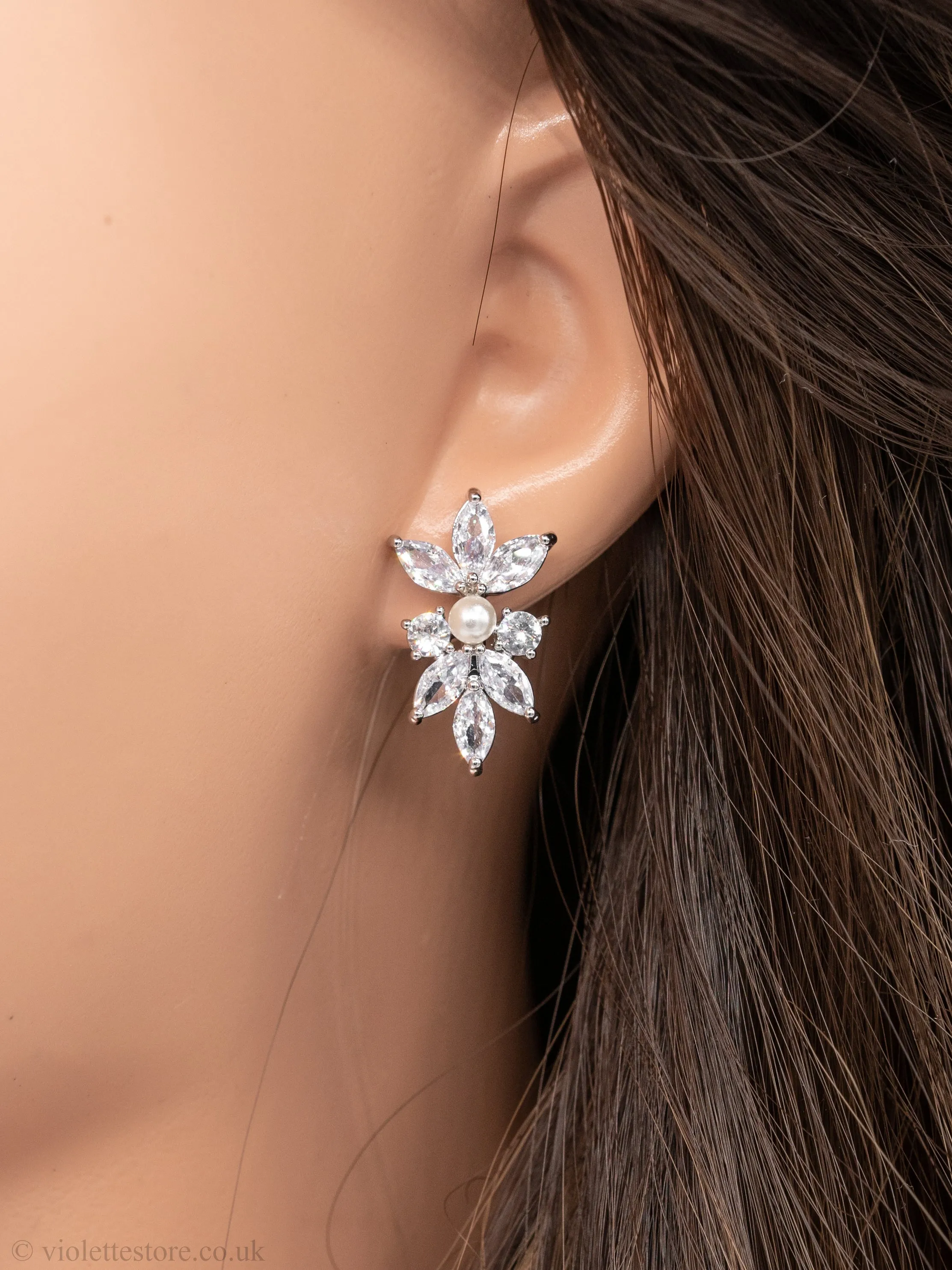 Mia Stud Crystal Earrings