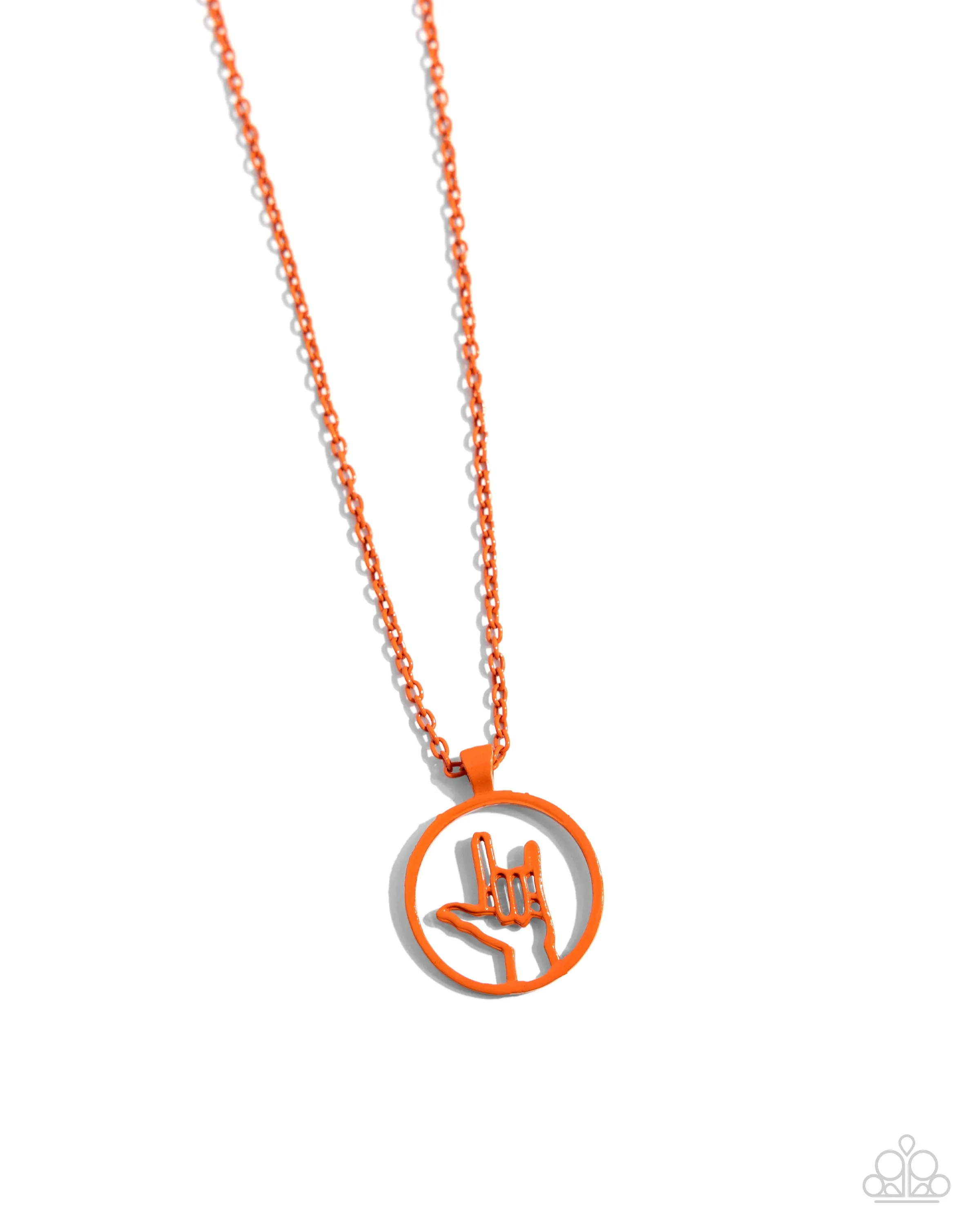 Necklaces Abstract ASL - Orange