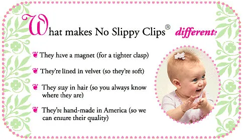 No Slippy Hair Clippy Mimi Pink/Brown