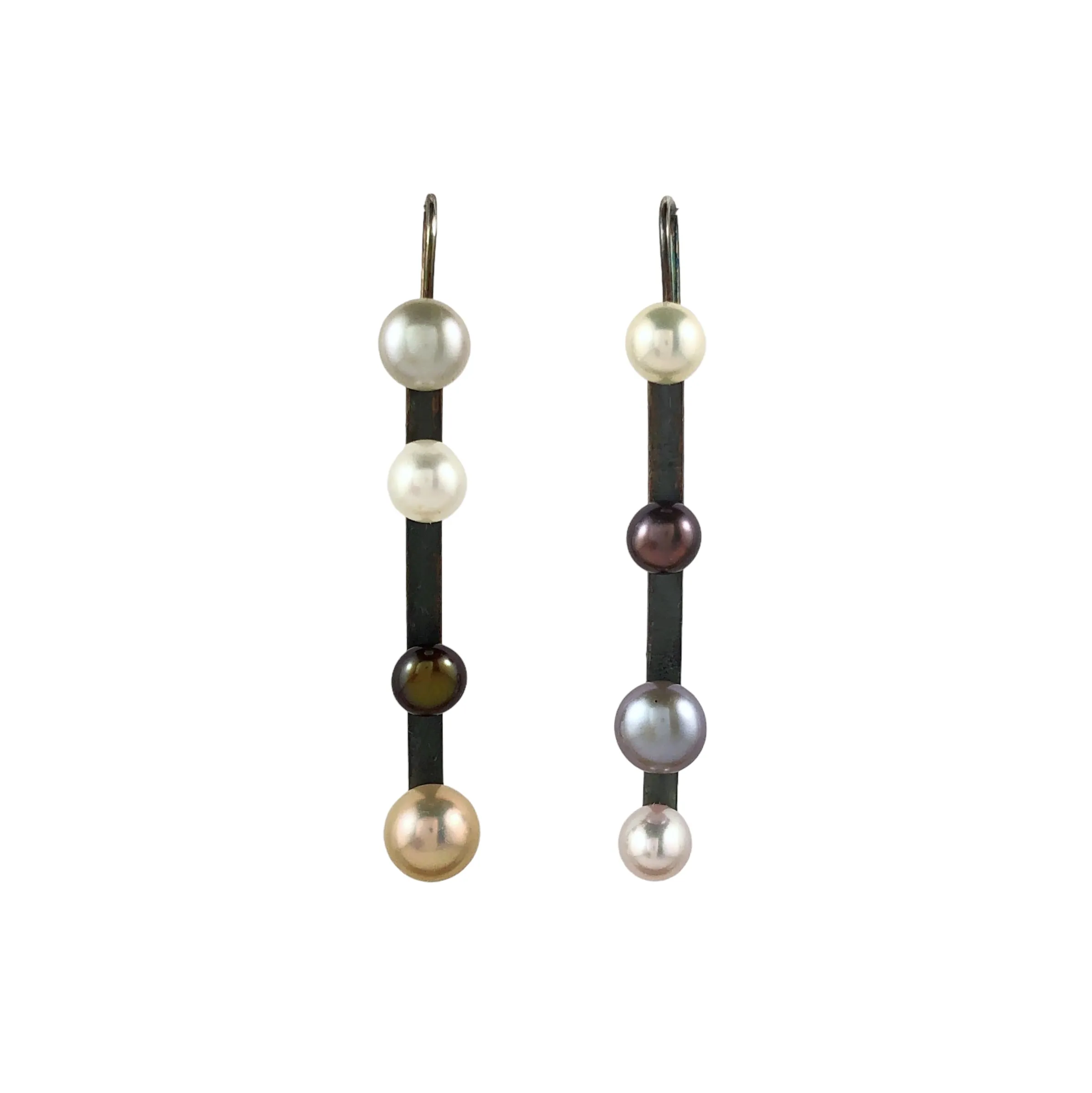 Pearl Dot Stick Earrings - Ari Athans