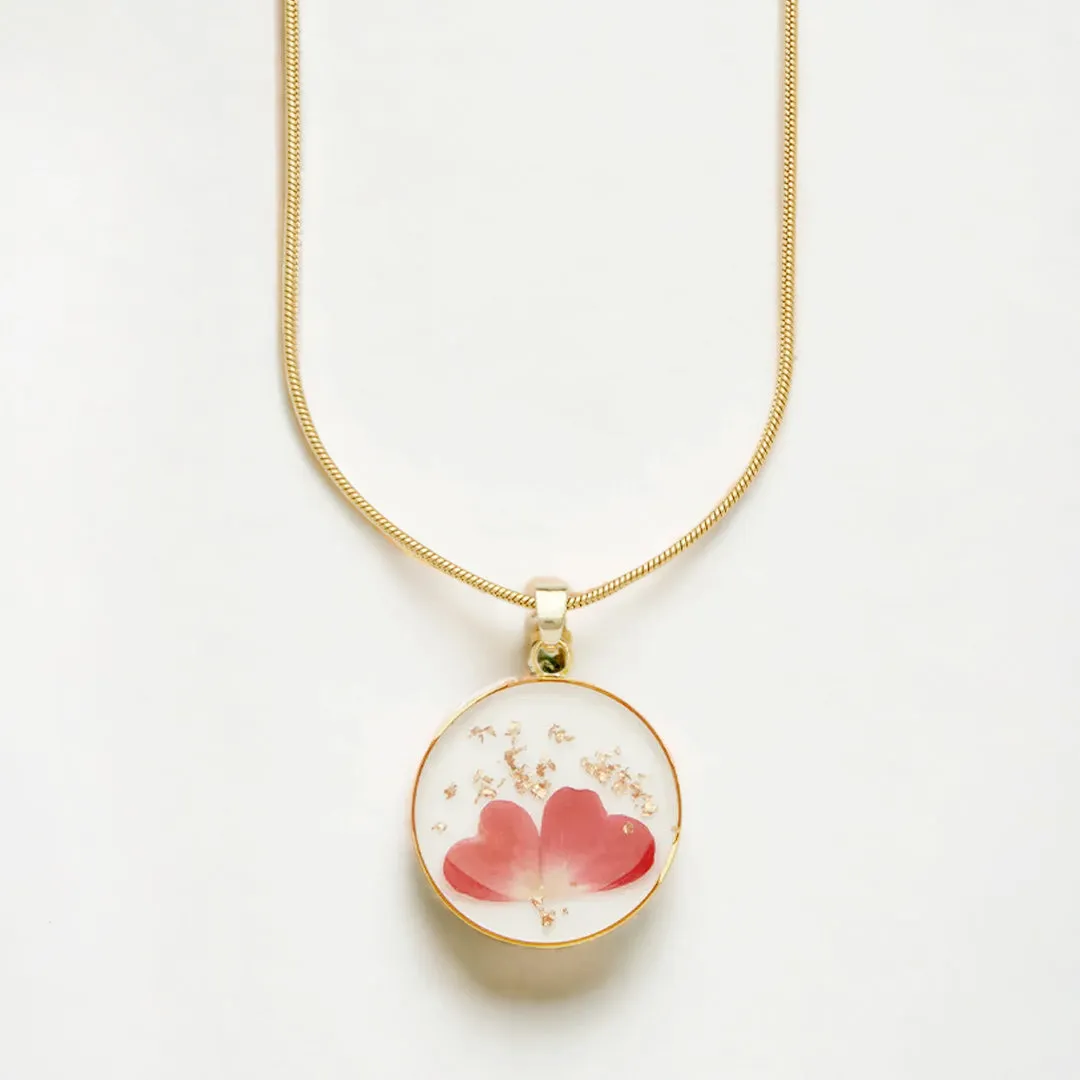 Pressed Birth Flower Necklace