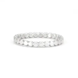 Silver Bead Ring Band - LITTLE DROPS