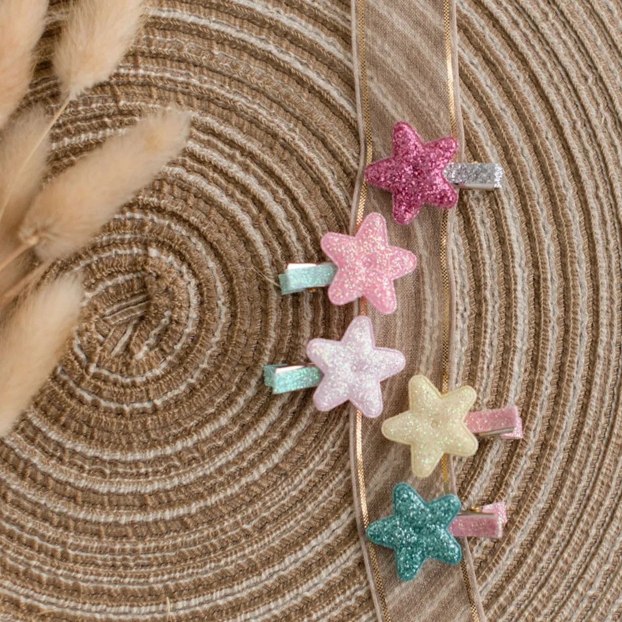 Summer Crystal 18Pcs Small Glitter Hair Clips For Girls